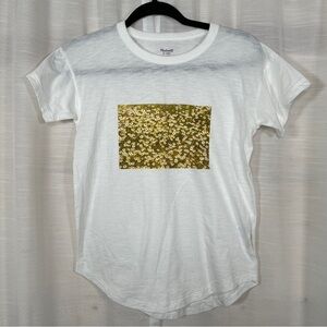 Madewell Daisy Meadow Graphic Whisper Cotton Rib-Crewneck Tee Size XXS